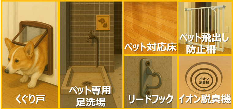 ペット用設備一覧イメージ